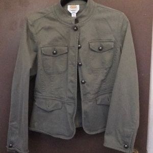 Talbots green stretch jacket